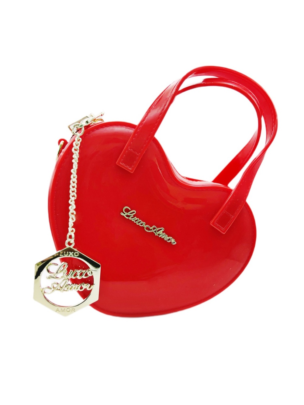 Luxe Amor Red Heart Tote Bag by